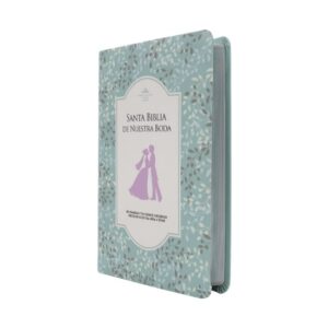 RVR60 Santa Biblia de Nuestra Boda [Biblia] Símil piel - Turquesa/Hojas