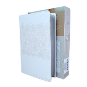 RVR60 Biblia Recuerdo de Boda [Biblia] Símil piel - Blanco/Floral