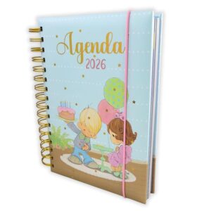 2026 Agenda Precious Moments Tapa Dura - Niños con pastel