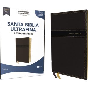 NVI, Santa Biblia, Revisión 2022, Ultrafina, Letra Gigante, Leathersoft, Negro, Palabras de Jesús en Rojo, Comfort Print