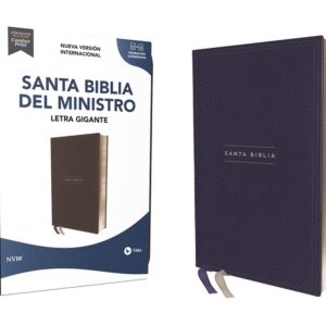 NVI Santa Biblia Del Ministro Pastoral Piel Azul Marino