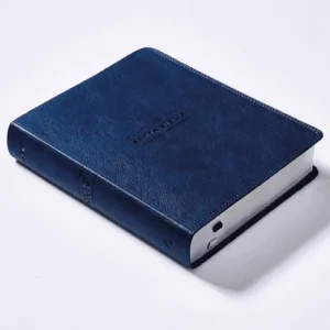 Biblia NVI Edición para notas Azul Tamaño manual Tapa flexible Filo Plateado